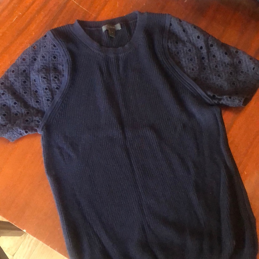 J. Crew short sleeve sweater in navy